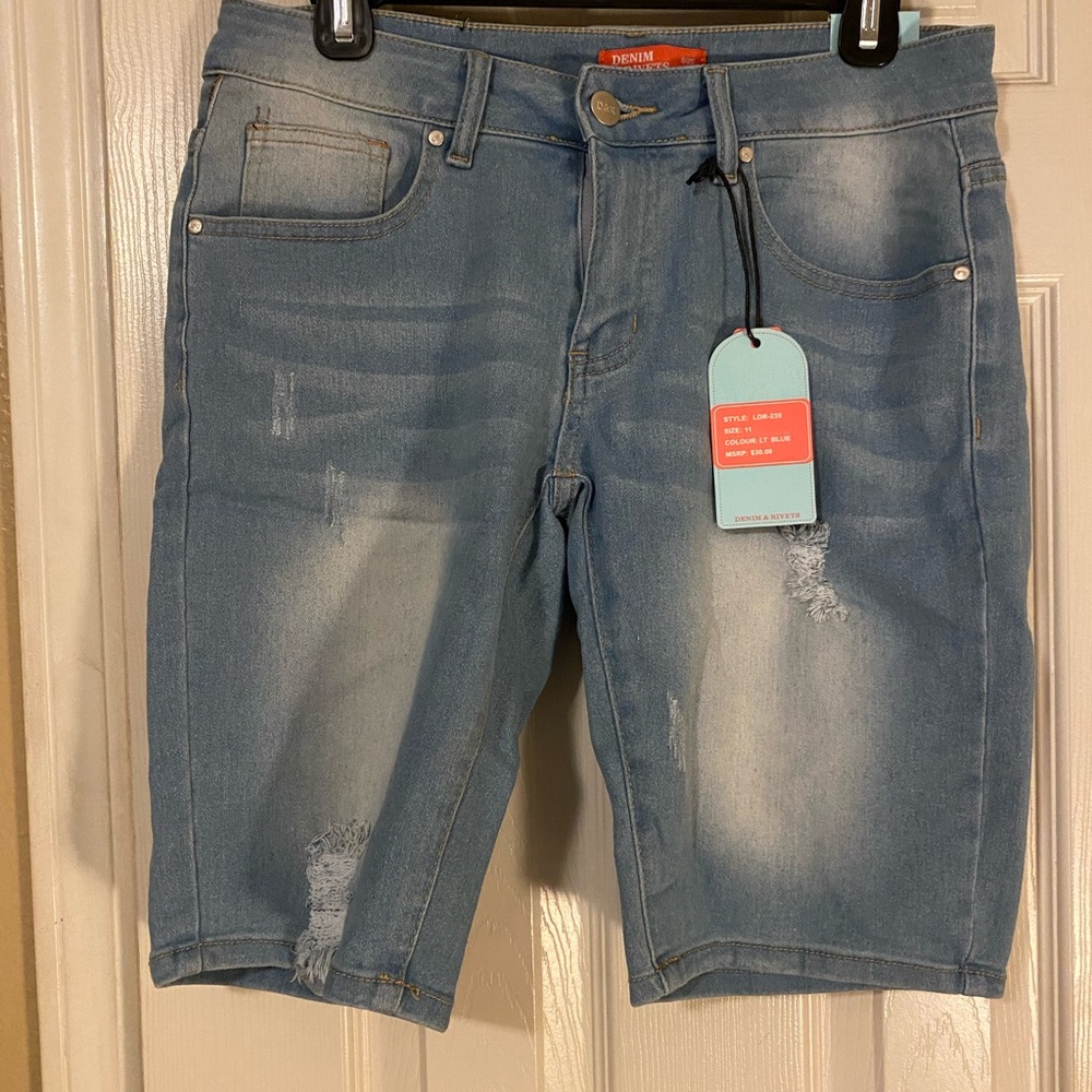 Denim & Rivets brand Light Blue Jean Shorts